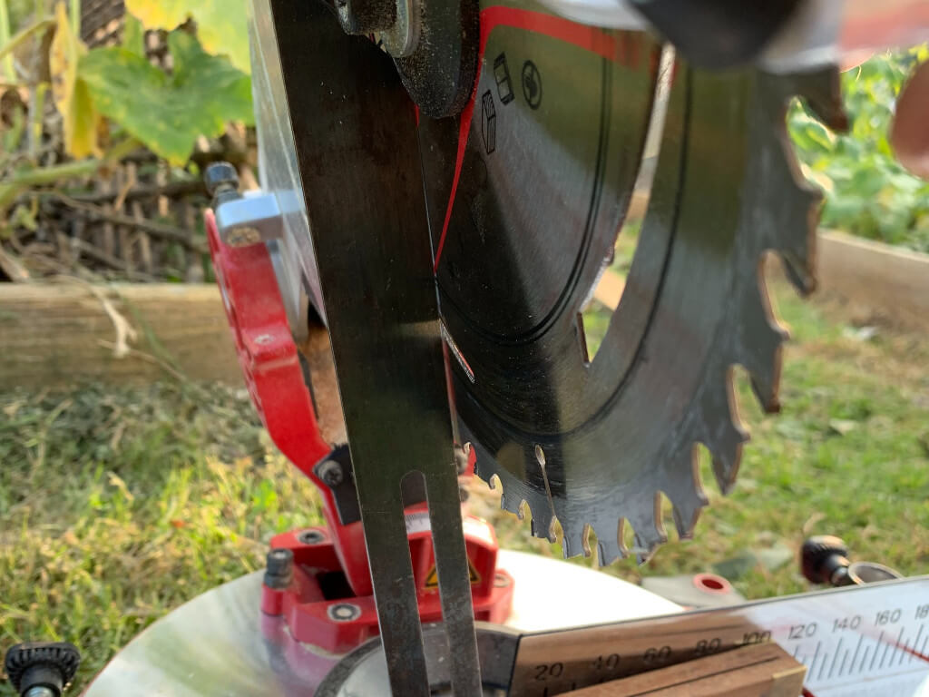 The cutting blade of a circular saw