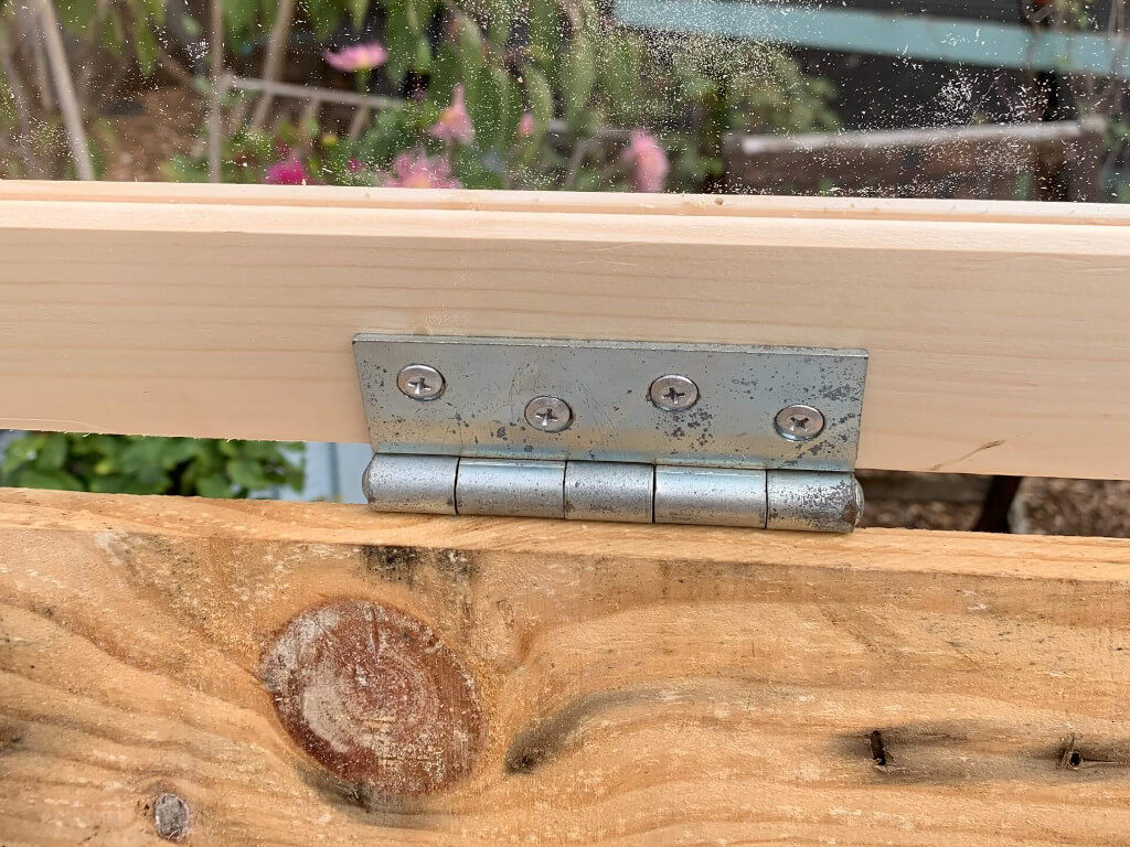 Edge of the coldframe.