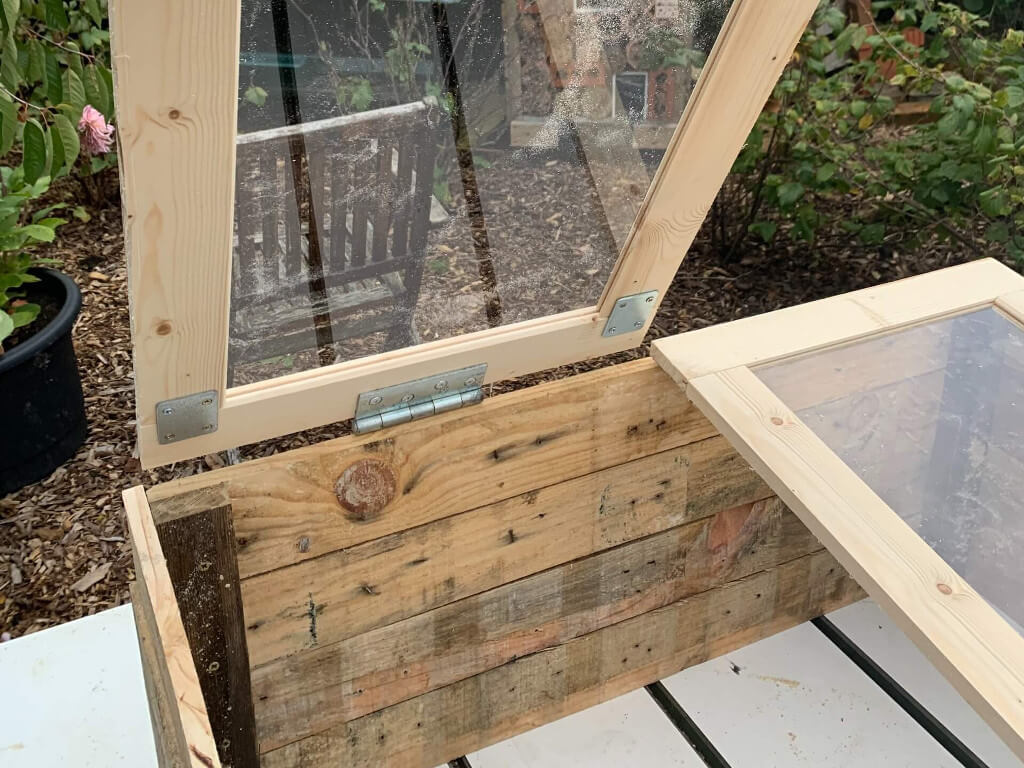 Image of the top of the coldframe.